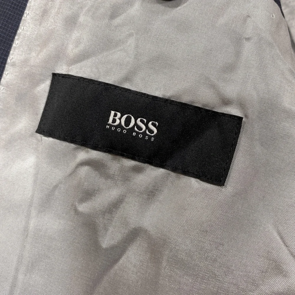 Hugo Boss Suit Jacket Mens 38S Gray Check Pasolini Movie Two Button‎ Lined